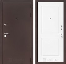LABIRINT Входная металлическая дверь CLASSIC антик медь панель №11 белый soft